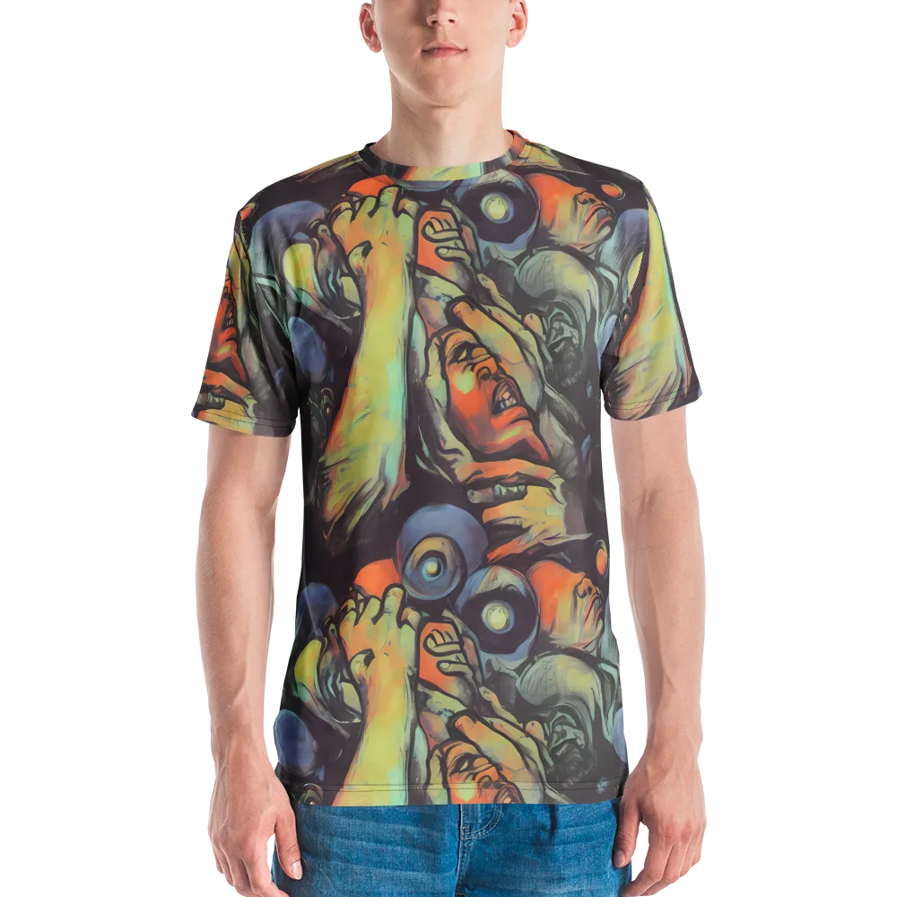 Cosmic Scream on Men's Crew Neck T-Shirt — Front
