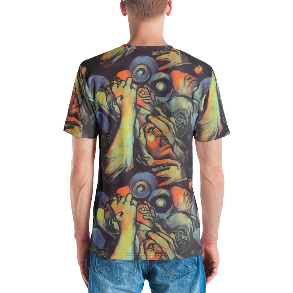 Cosmic Scream on Men's Crew Neck T-Shirt — Back