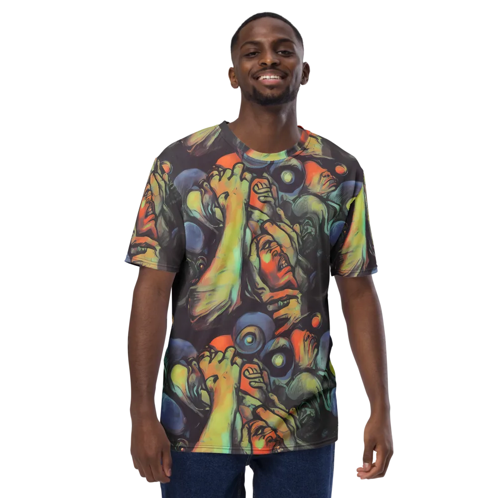 Cosmic Scream on Men's Crew Neck T-Shirt — Front