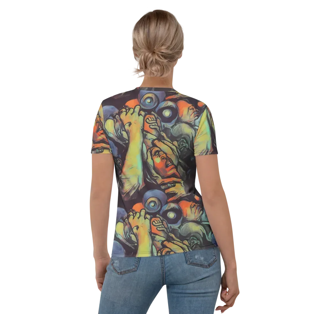 Cosmic Scream on Women's Crew Neck T-Shirt — Back