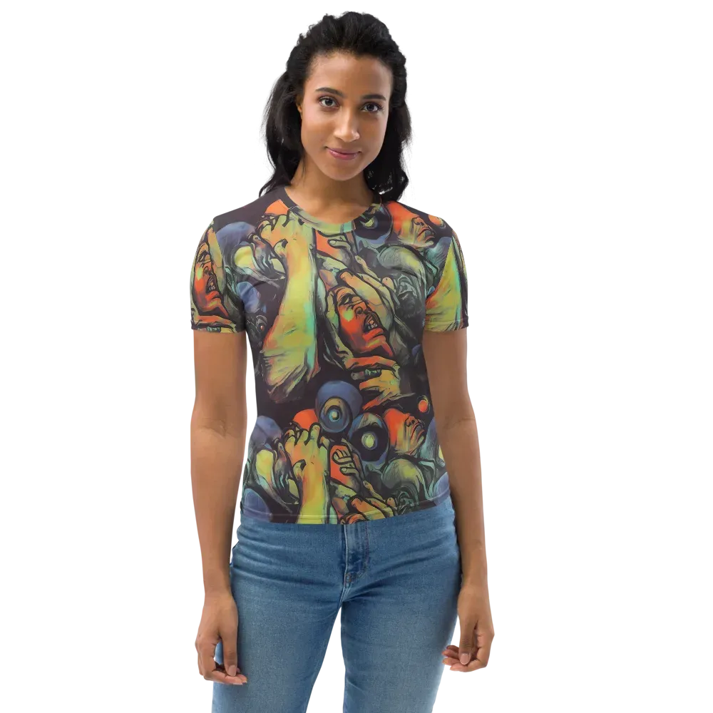 Cosmic Scream on Women's Crew Neck T-Shirt — Front