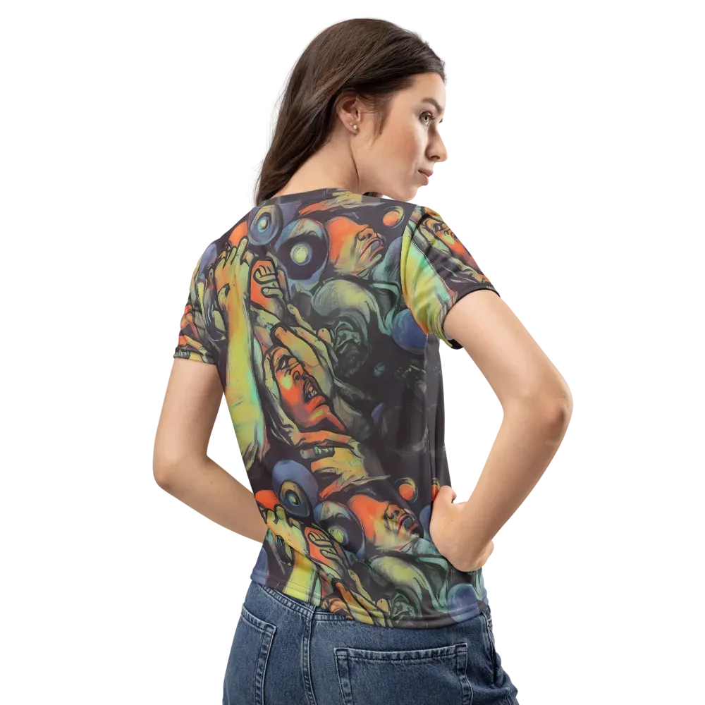 Cosmic Scream on Women's Crew Neck T-Shirt — Back