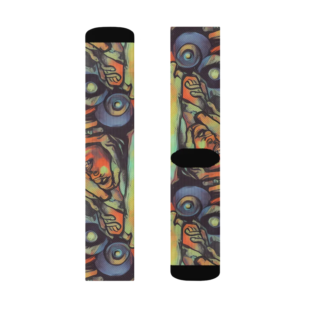 Cosmic Scream on Socks — Left Sock