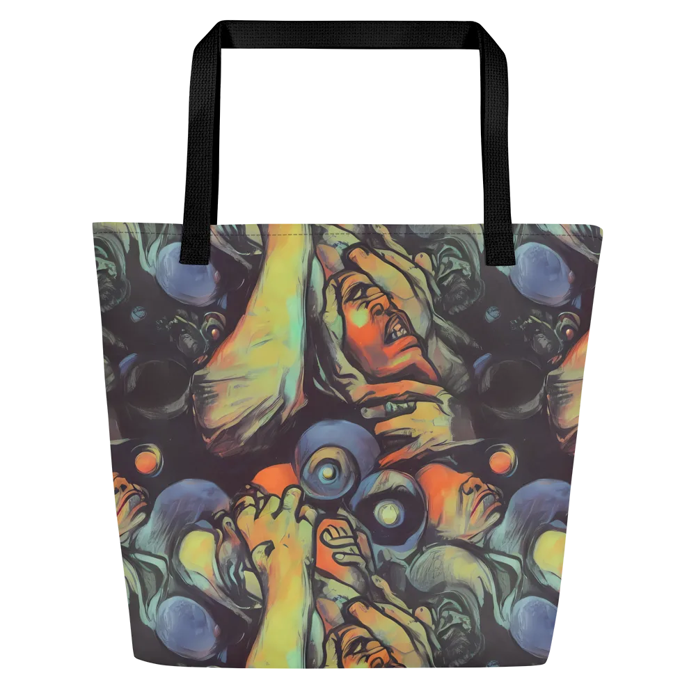 Cosmic Scream on Large Tote Bag W/ Pocket — Front