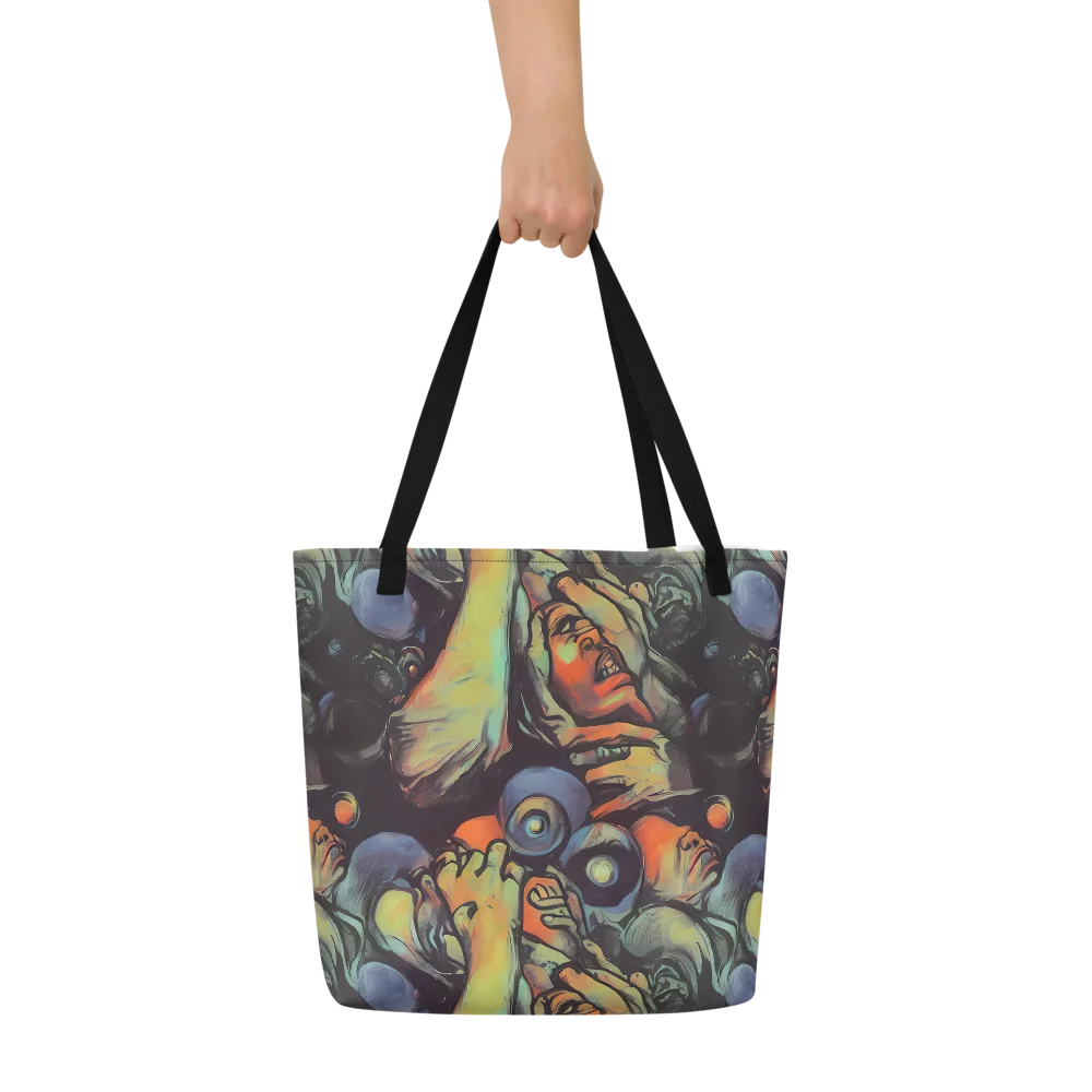Cosmic Scream on Large Tote Bag W/ Pocket — Front