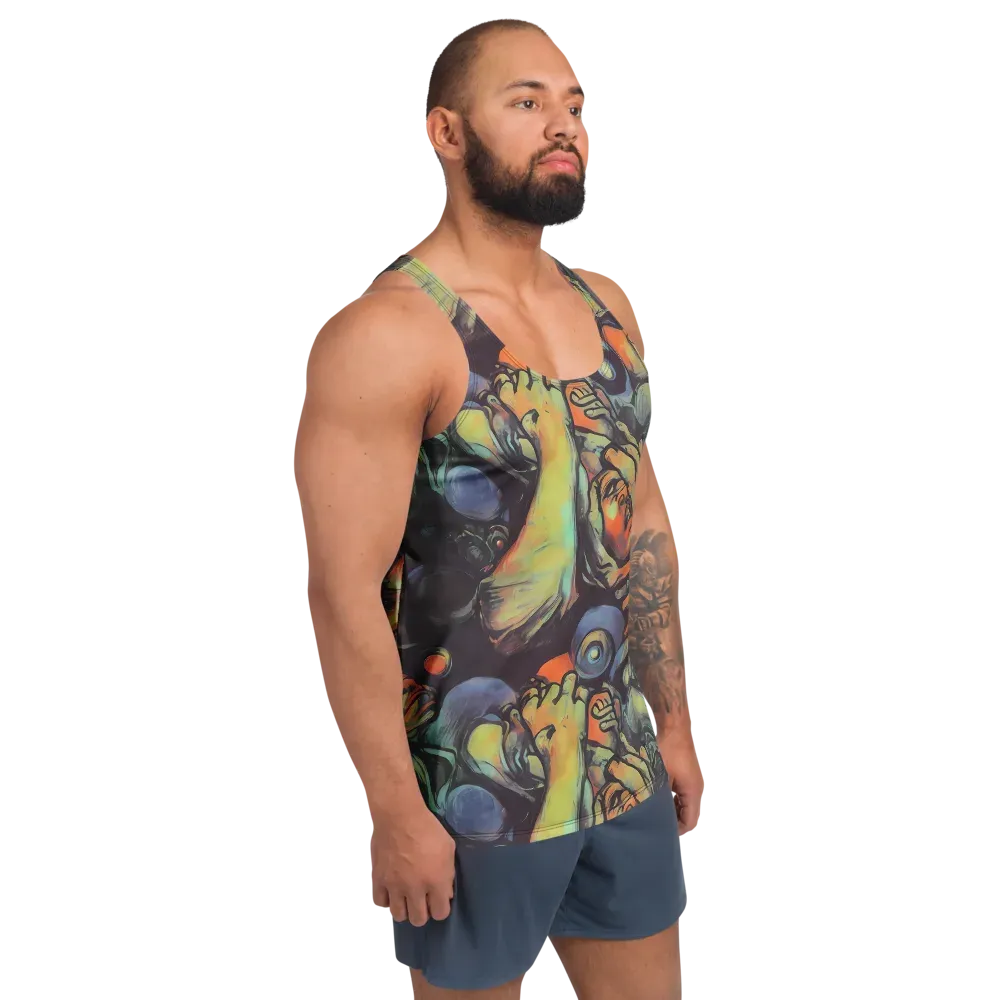 Cosmic Scream on Men's Tank Top — Right Front