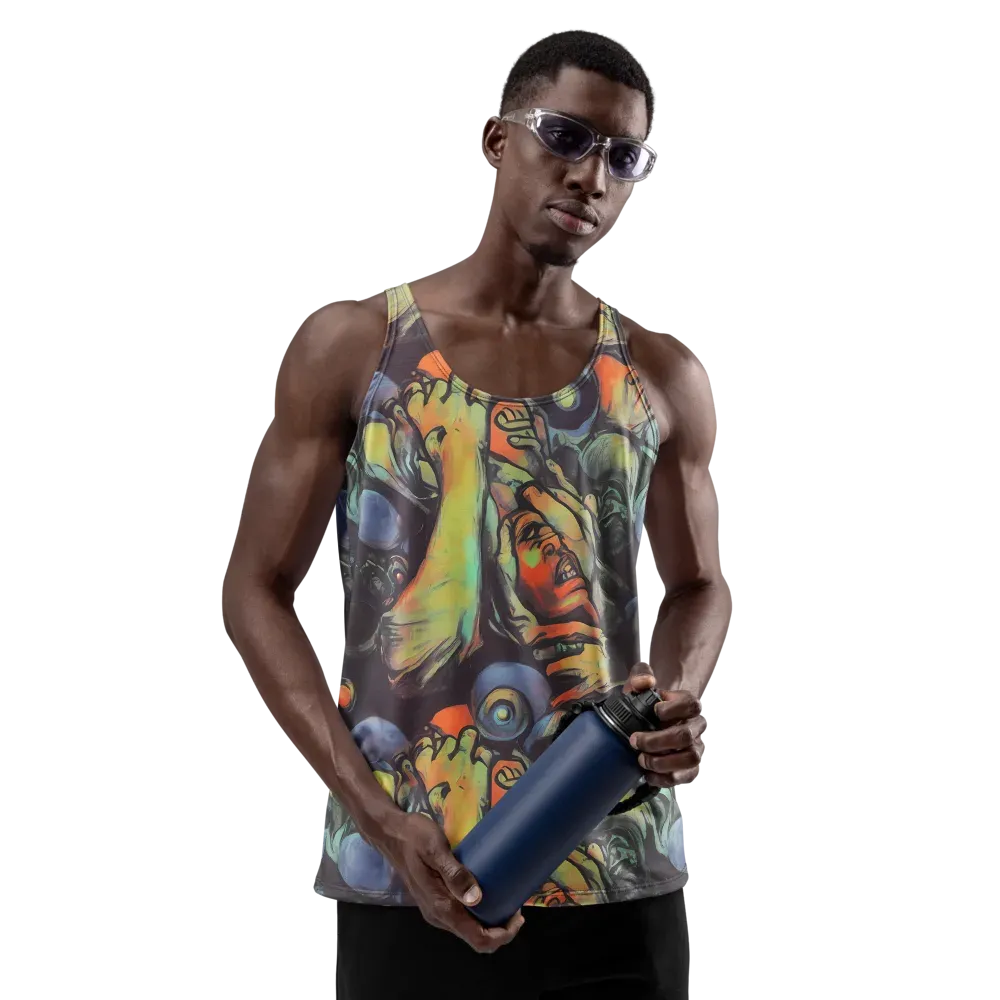 Cosmic Scream on Men's Tank Top — Front