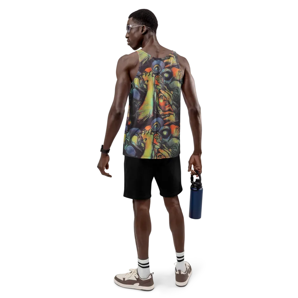 Cosmic Scream on Men's Tank Top — Back