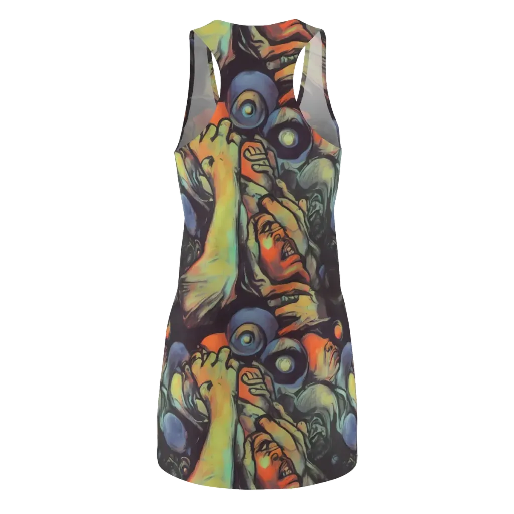 Cosmic Scream on Racerback Dress — Back