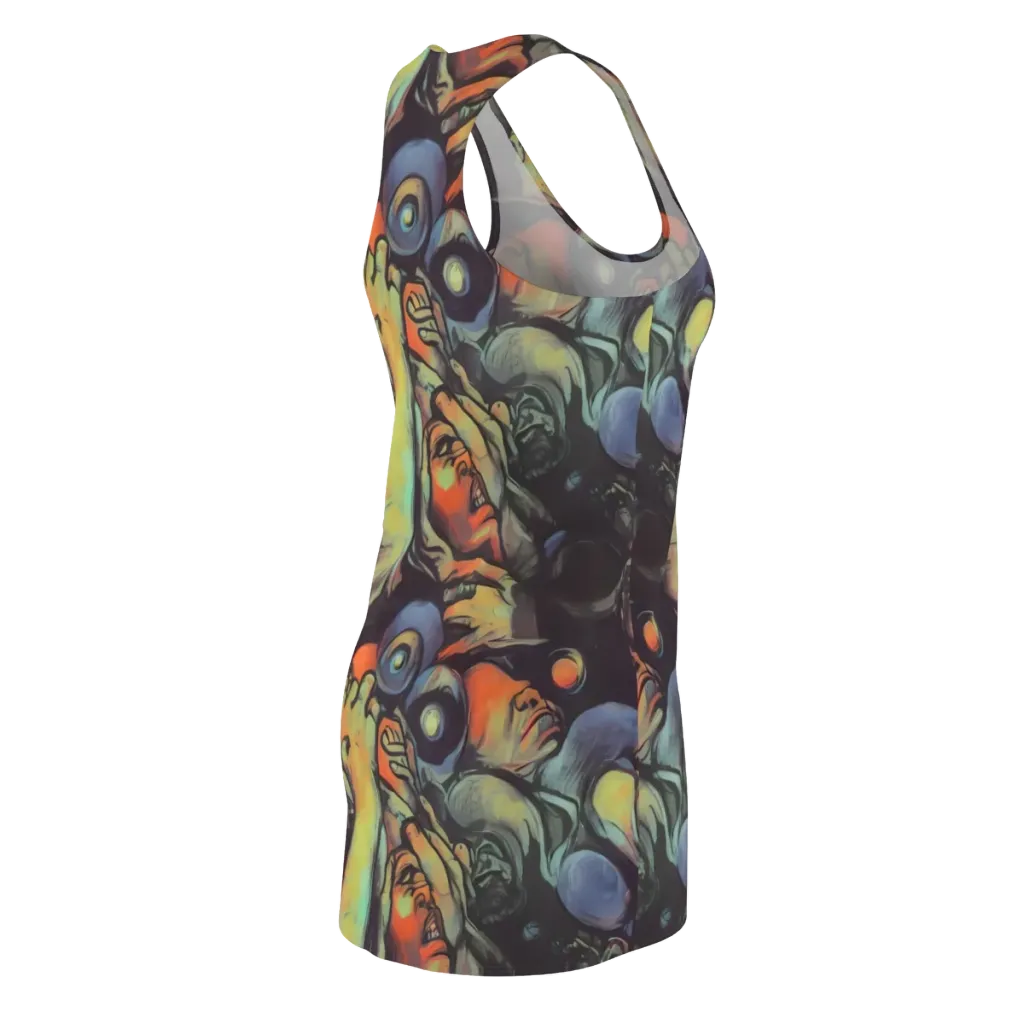 Cosmic Scream on Racerback Dress — Back Side
