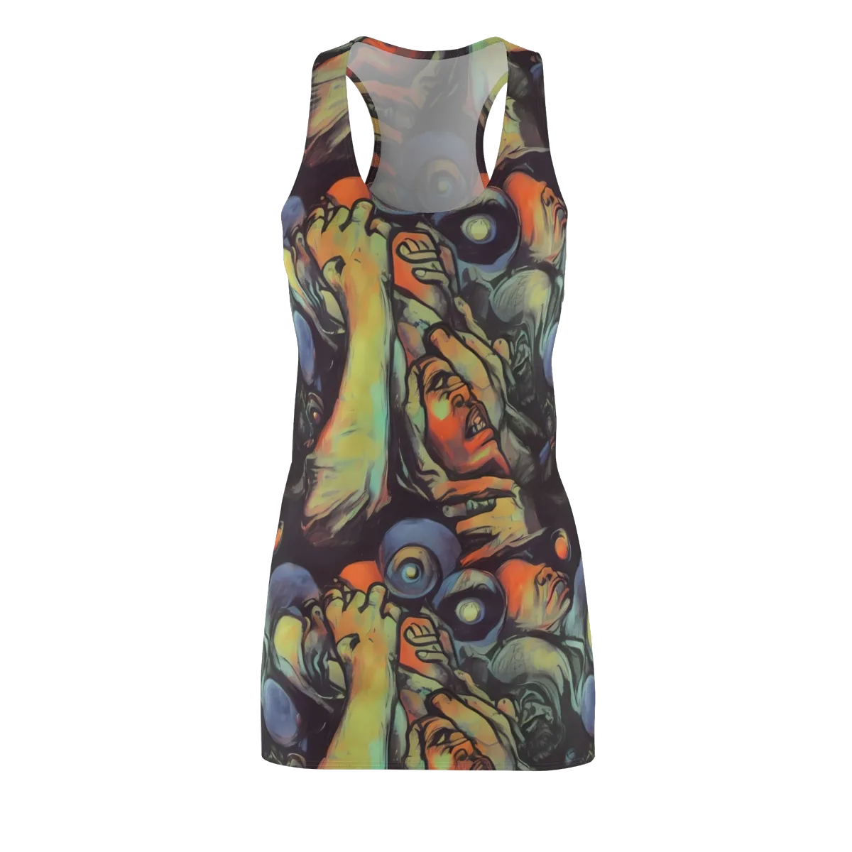 Cosmic Scream on Racerback Dress — Front