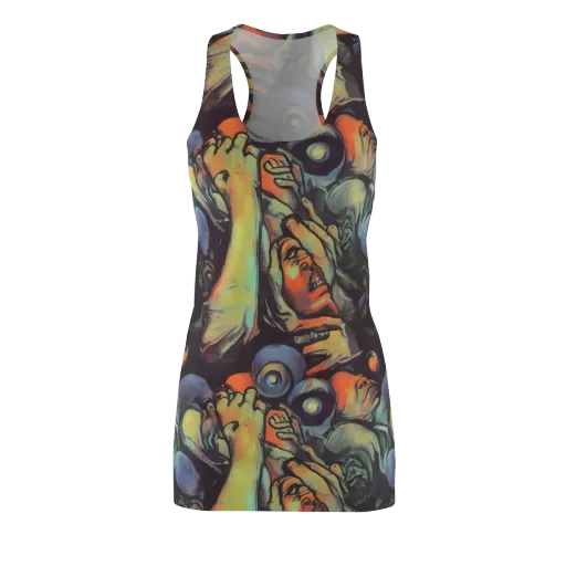 Cosmic Scream on a Racerback Dress