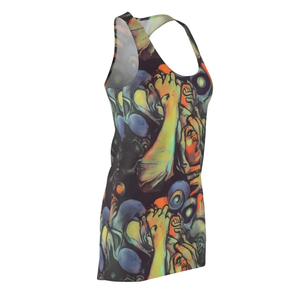 Cosmic Scream on Racerback Dress — Front Side
