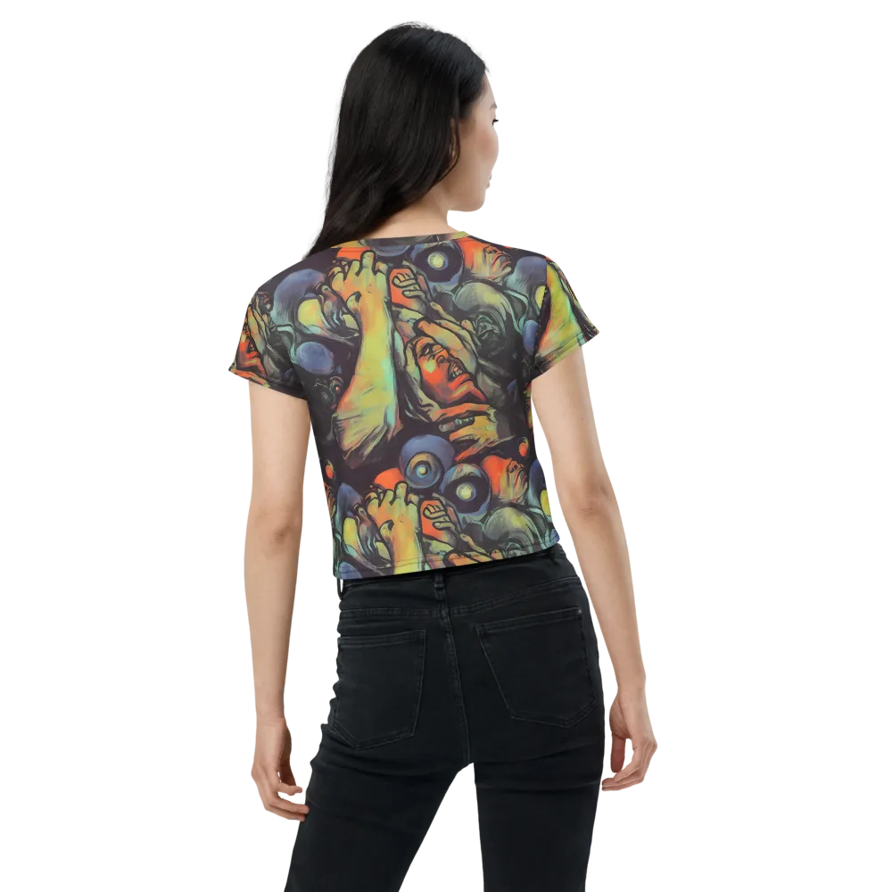 Cosmic Scream on Crop Tee — Back