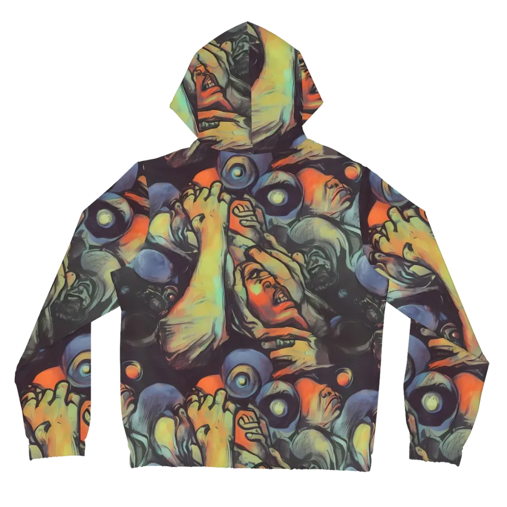 Cosmic Scream on Women's Full-Zip Hoodie — Back