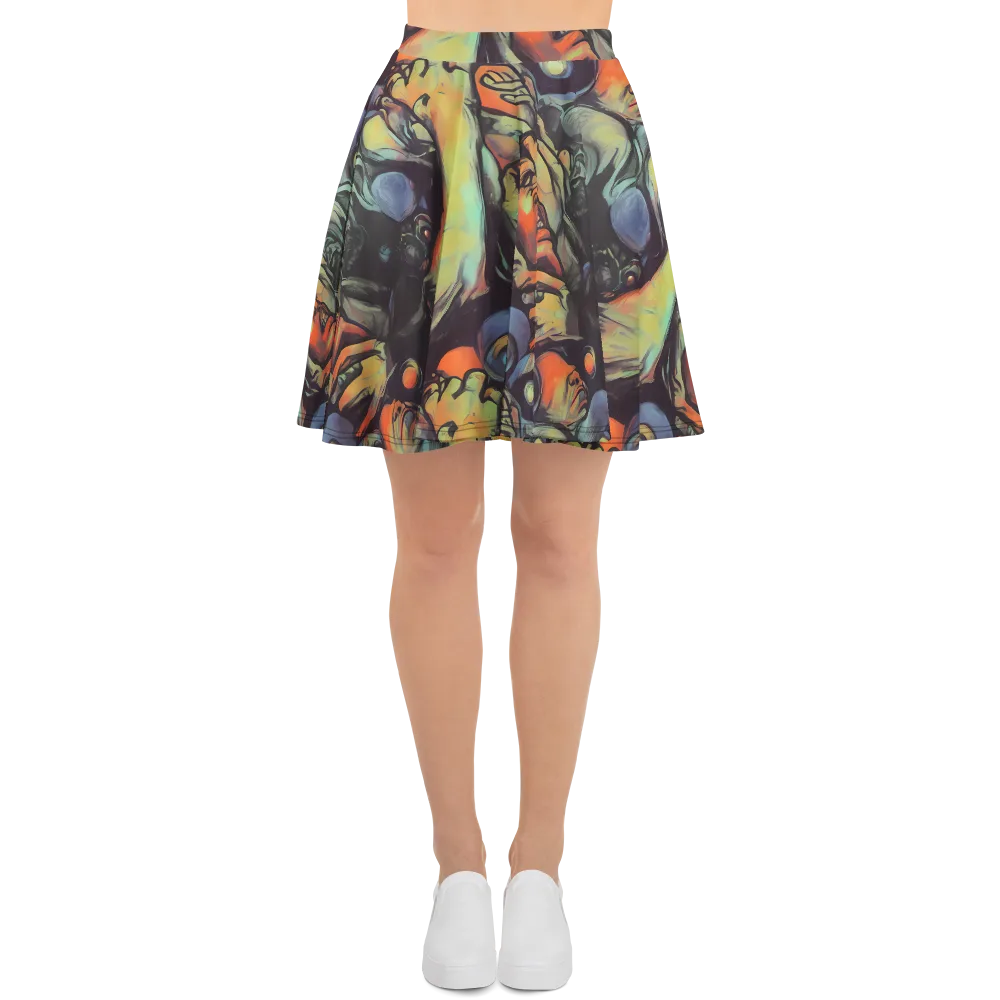 Cosmic Scream on Skater Skirt — Front