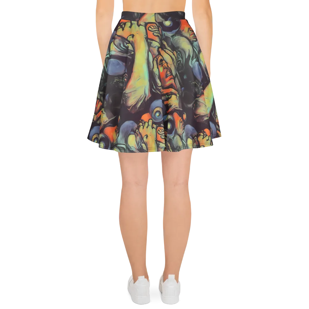 Cosmic Scream on Skater Skirt — Back
