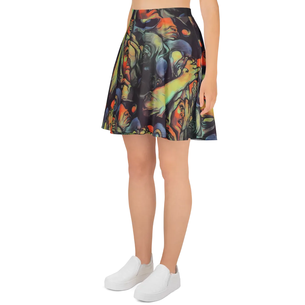 Cosmic Scream on Skater Skirt — Left