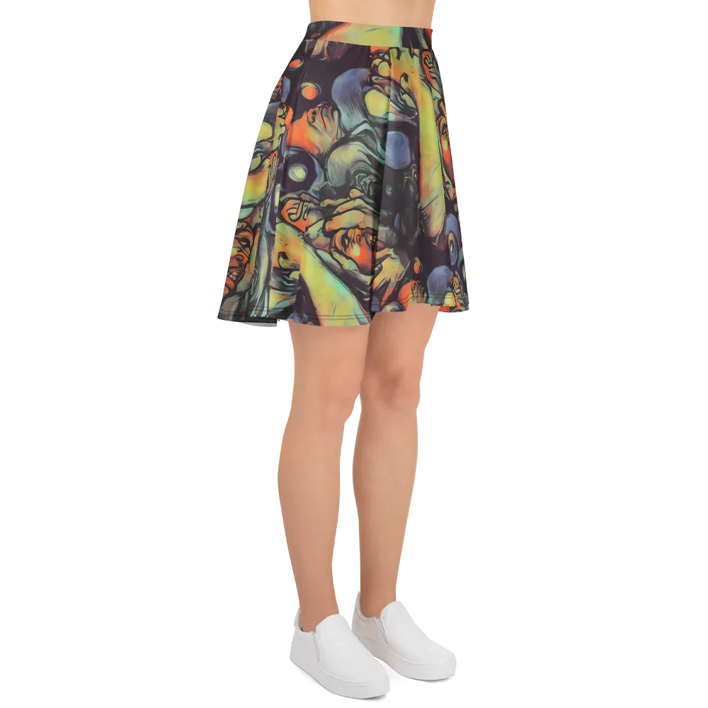 Cosmic Scream on Skater Skirt — Right