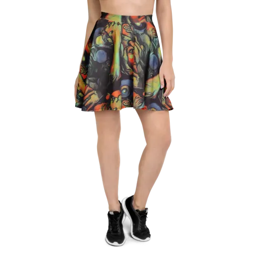 Cosmic Scream on a Skater Skirt