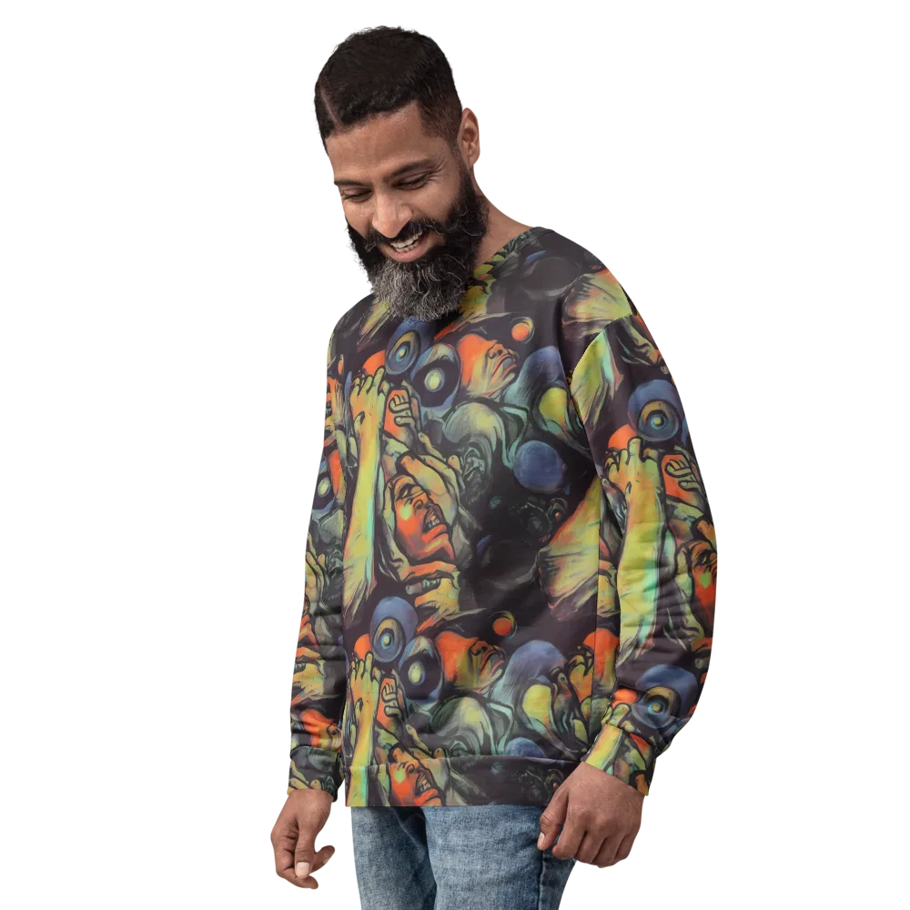 Cosmic Scream on Sweatshirt — Left Front