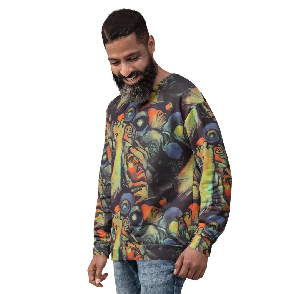Cosmic Scream on Sweatshirt — Left Front
