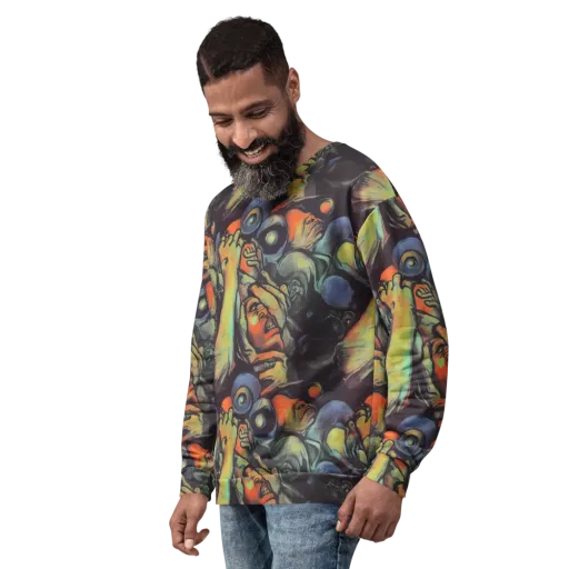 Cosmic Scream on a Sweatshirt