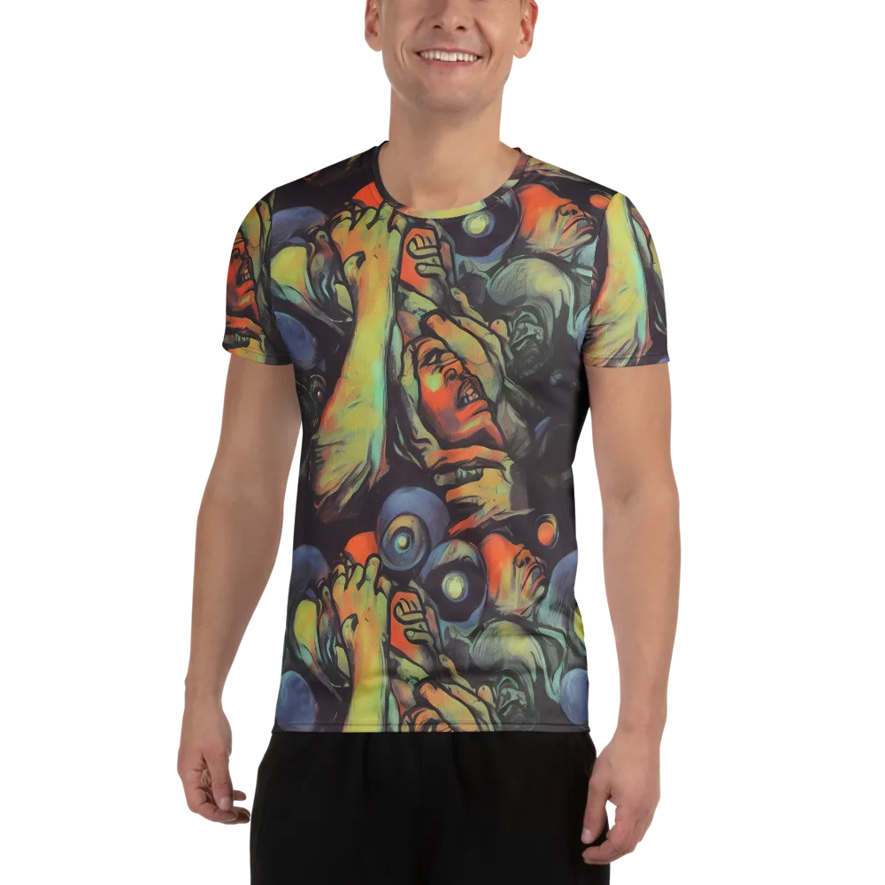 Cosmic Scream on Men's Athletic T-Shirt — Front