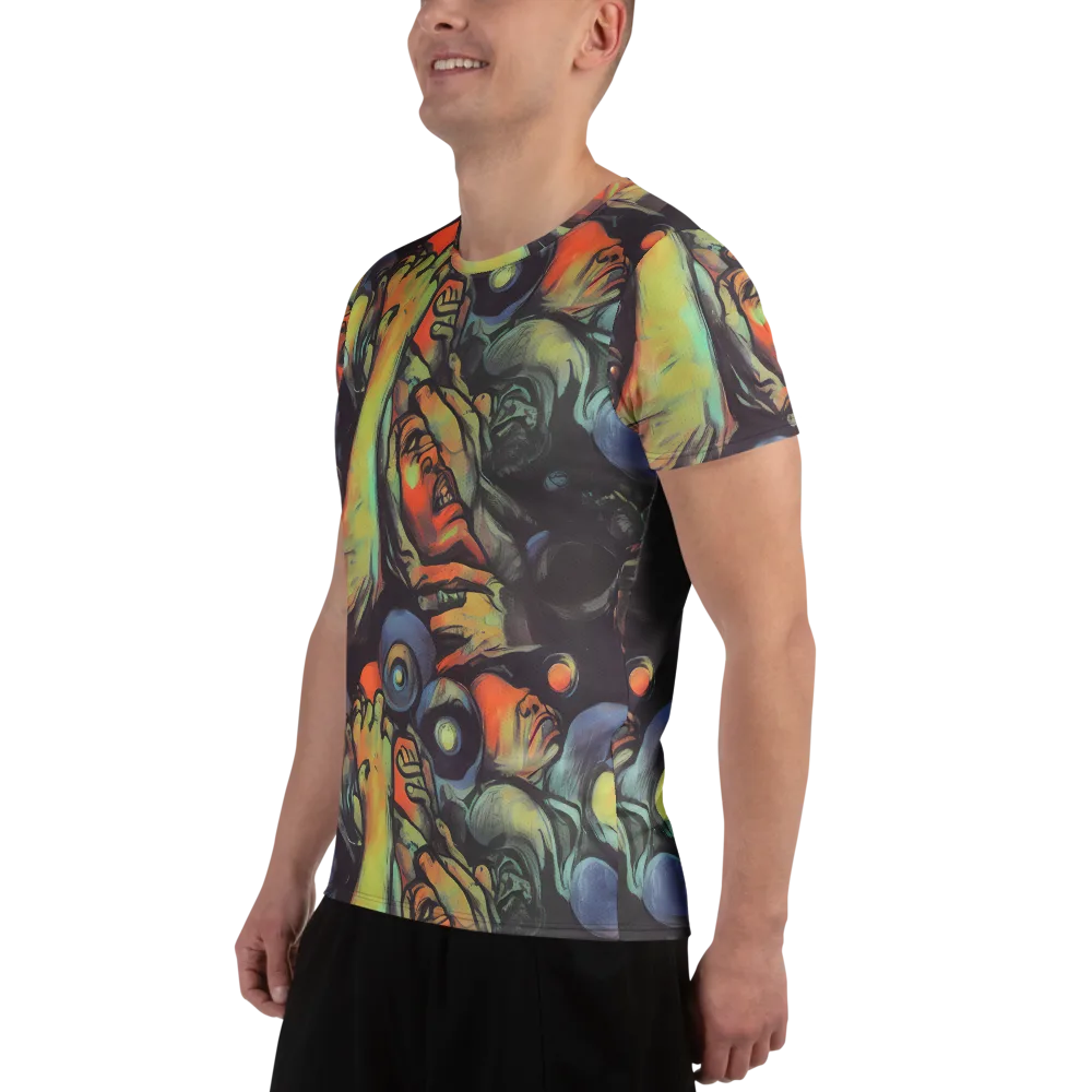 Cosmic Scream on Men's Athletic T-Shirt — Left