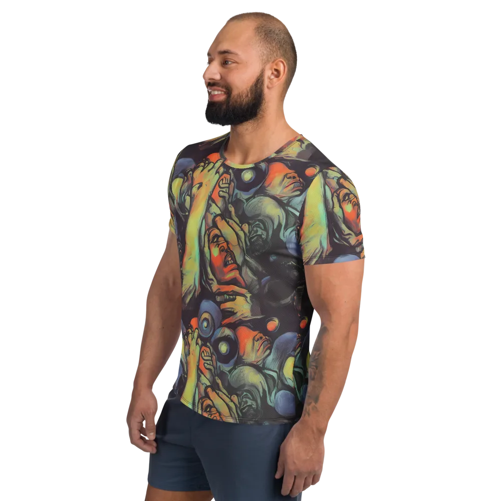 Cosmic Scream on Men's Athletic T-Shirt — Left