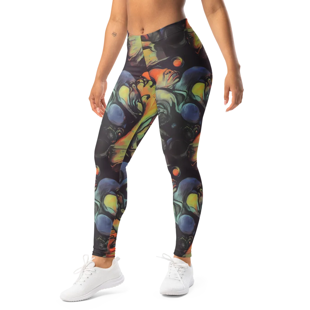 Cosmic Scream on Leggings — Left Front