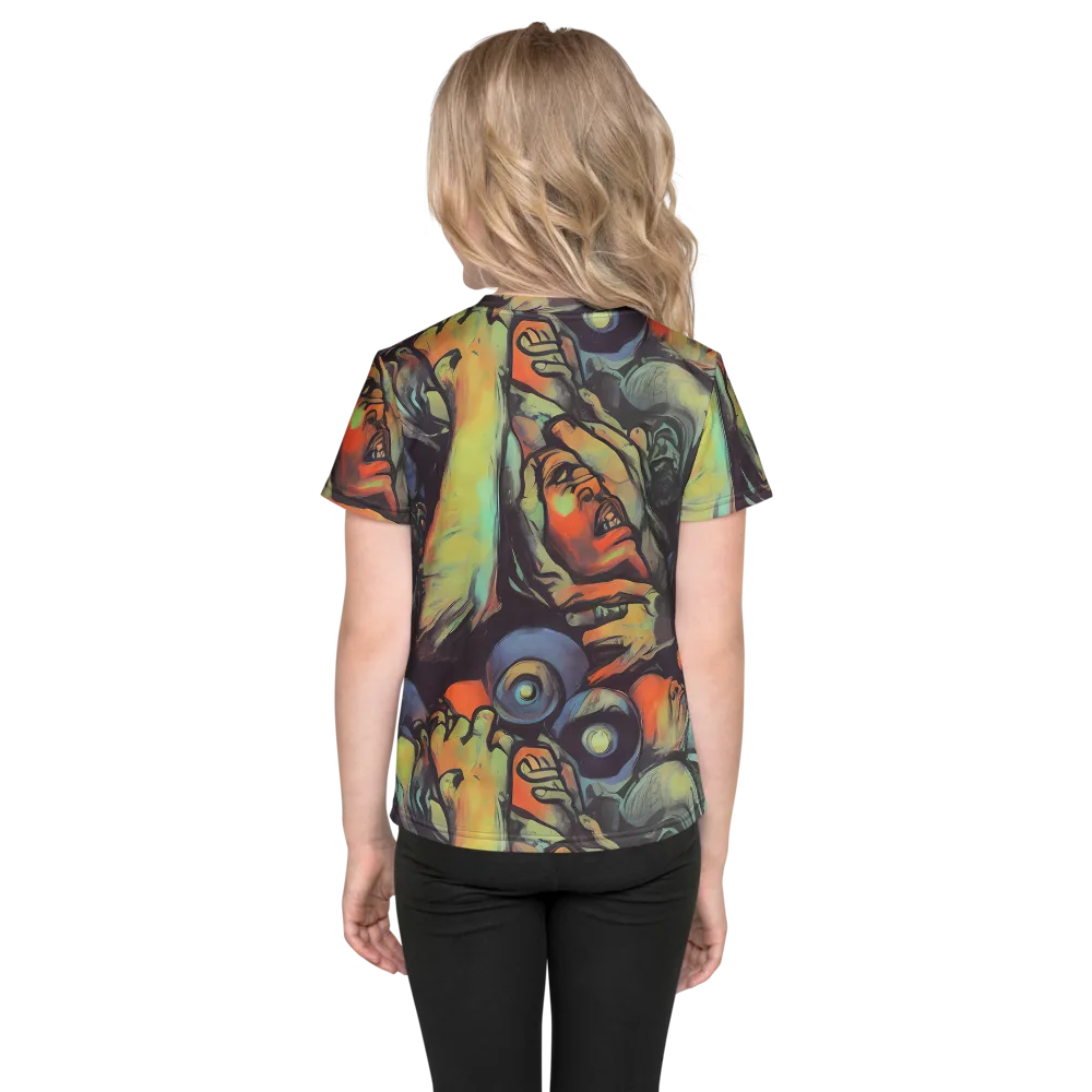 Cosmic Scream on Kids Crew Neck T-Shirt — Back