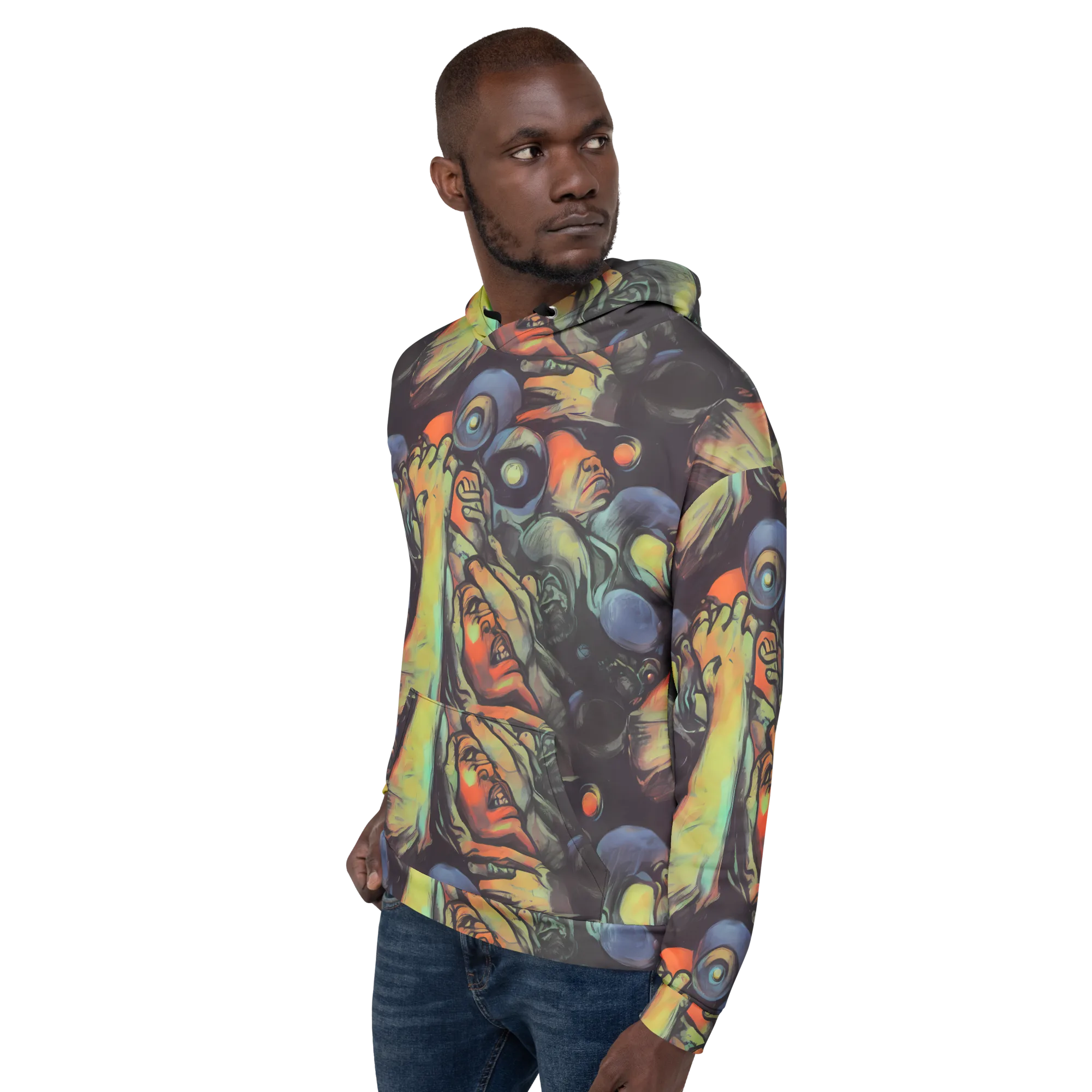 Cosmic Scream on Hoodie — Left