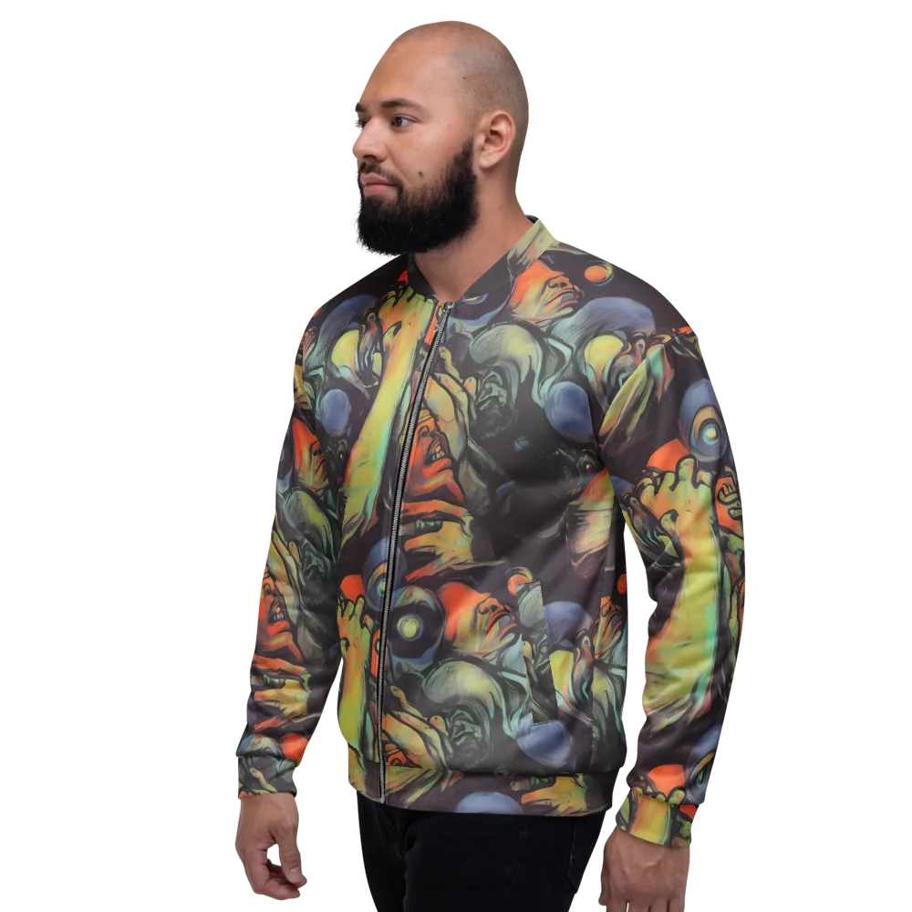 Cosmic Scream on Bomber Jacket — Left