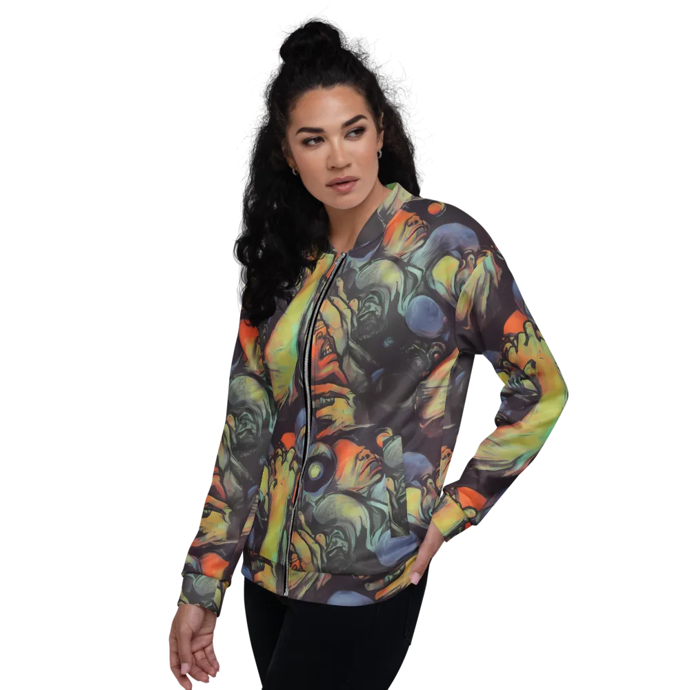 Cosmic Scream on Bomber Jacket — Left