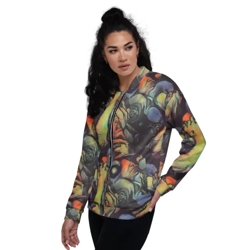 Cosmic Scream on a Bomber Jacket