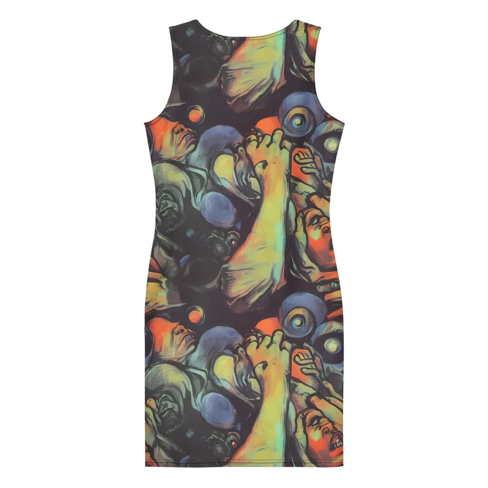 Cosmic Scream on Bodycon Dress — Back