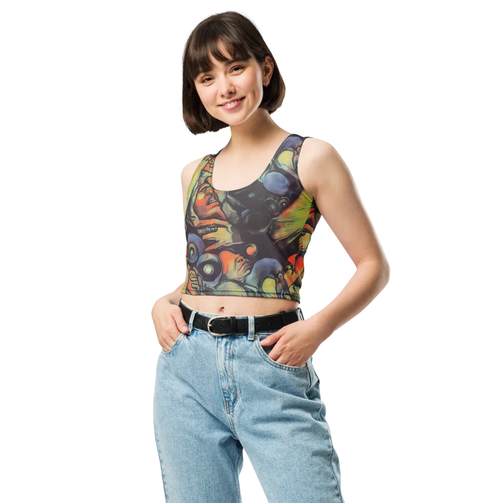 Cosmic Scream on Crop Top — Front