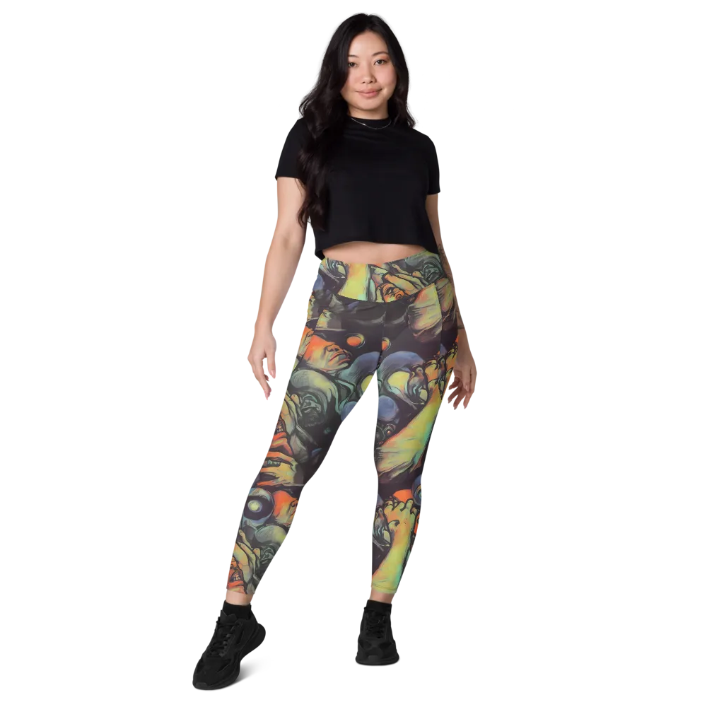 Cosmic Scream on Leggings with Pockets — Front