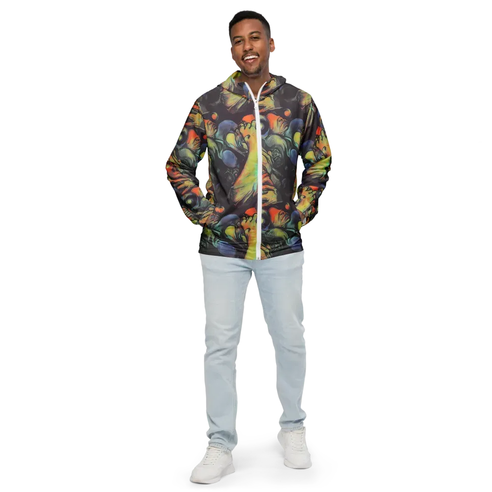 Cosmic Scream on Men's Windbreaker — Front