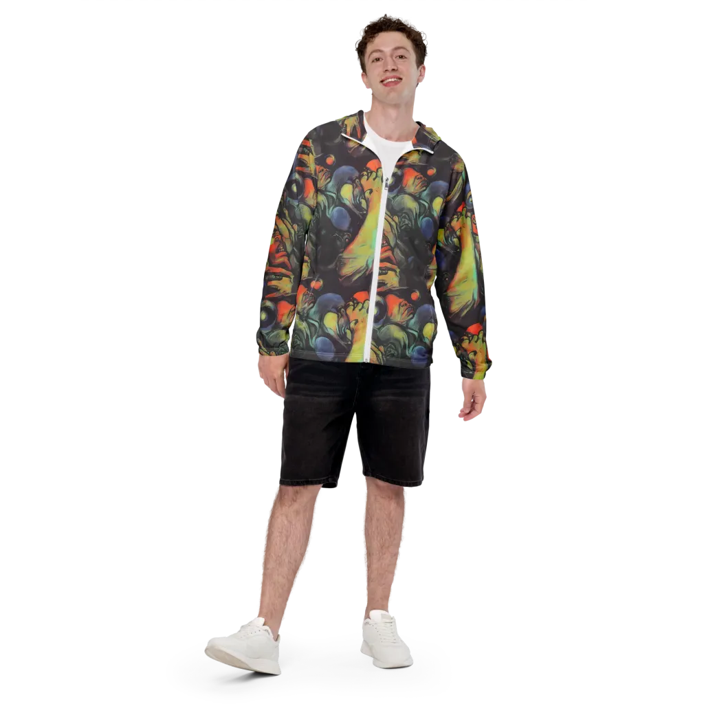 Cosmic Scream on Men's Windbreaker — Front