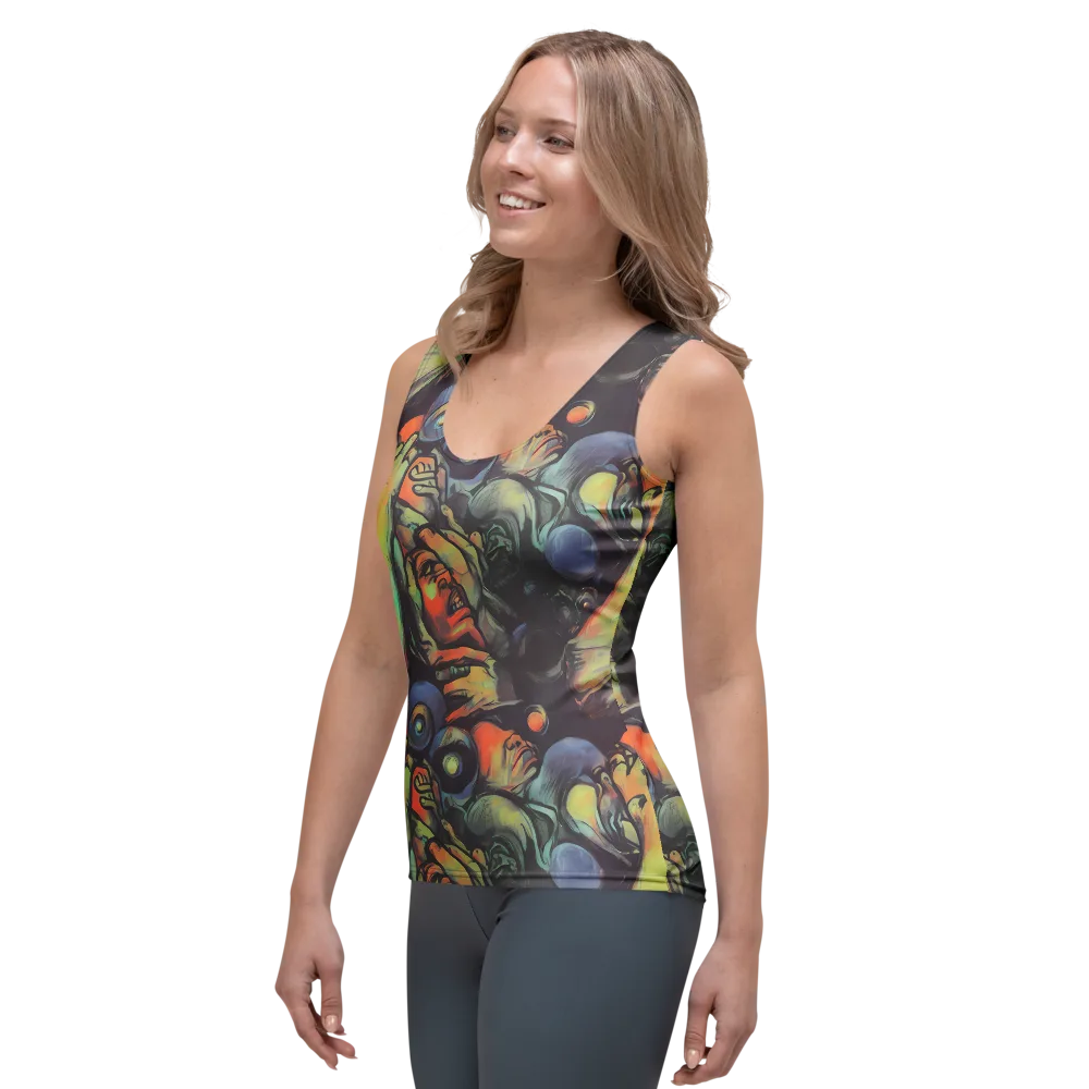 Cosmic Scream on Women's Tank Top — Left Front