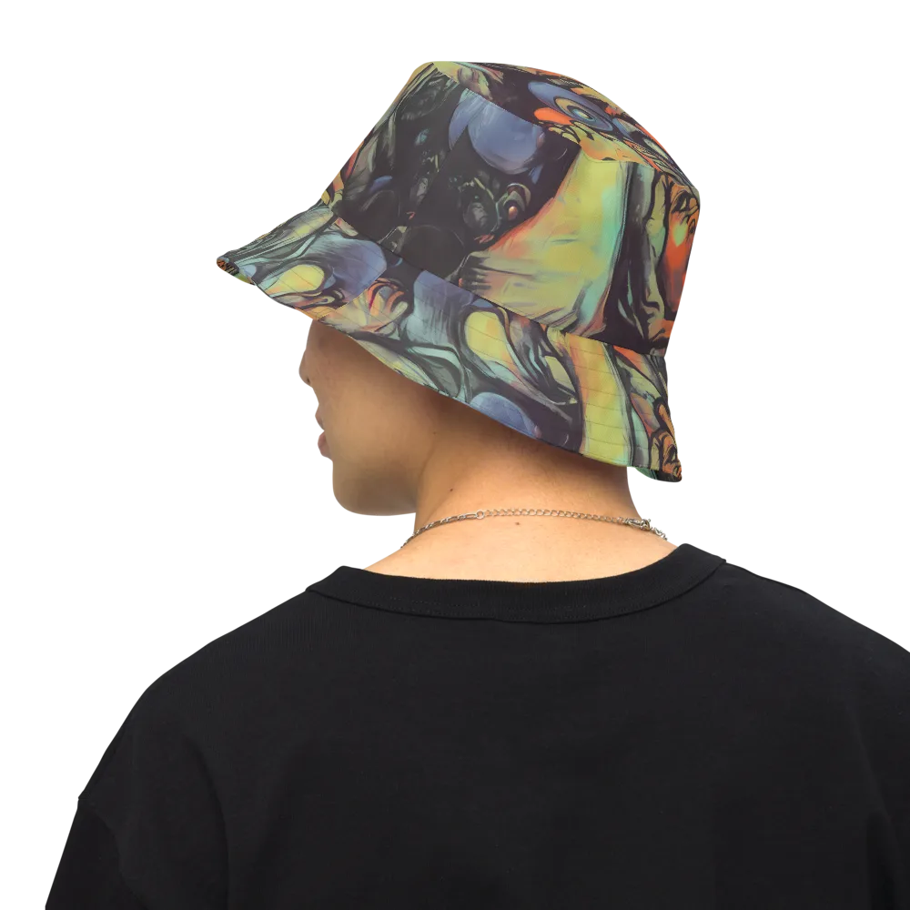 Cosmic Scream on Reversible Bucket Hat — Back Inside