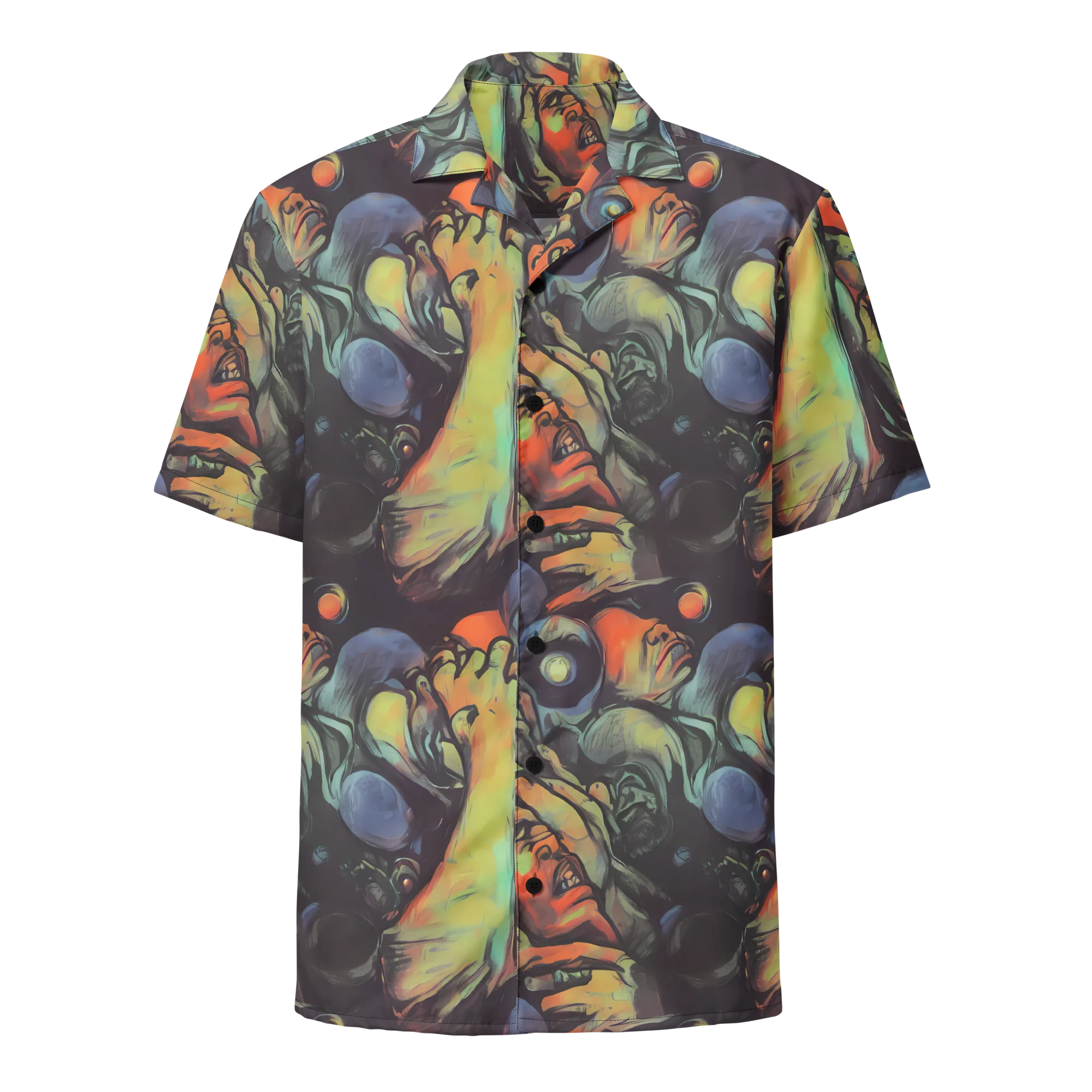 Cosmic Scream on Button Shirt — Front