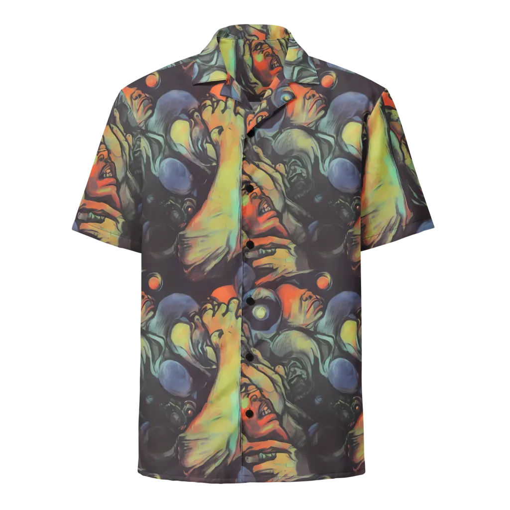 Cosmic Scream on Button Shirt — Front
