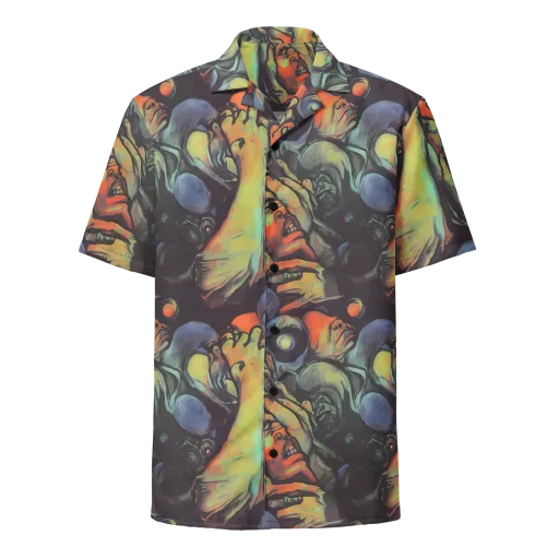 Cosmic Scream on a Button Shirt