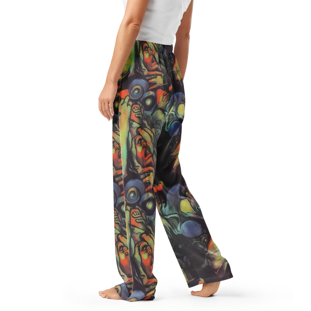 Cosmic Scream on Women's Pajama Pants — Left