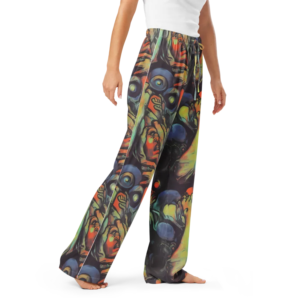 Cosmic Scream on Women's Pajama Pants — Right Front
