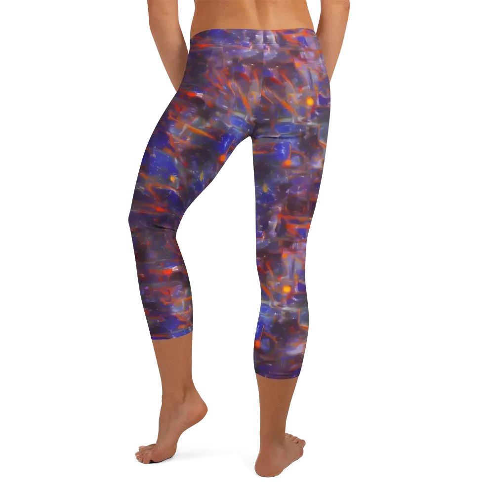 Chromatic Frenzy on Capri Leggings — Back