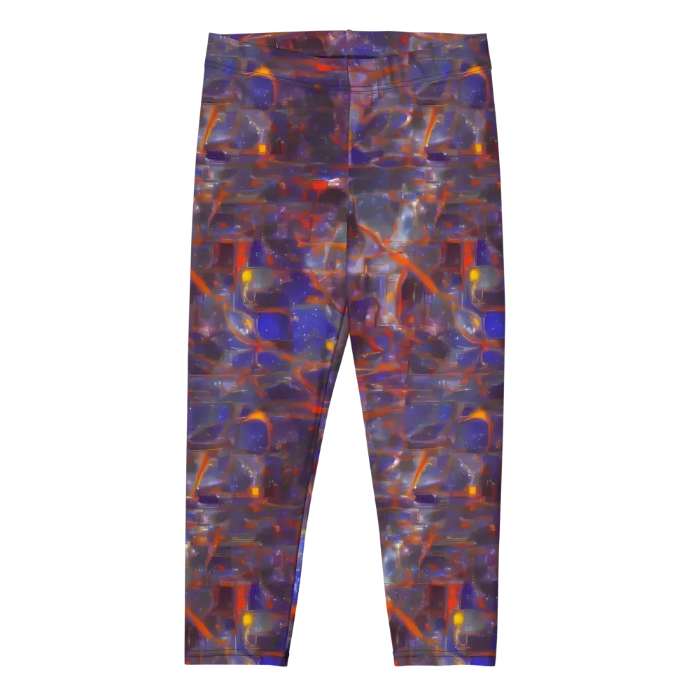 Chromatic Frenzy on Capri Leggings — Front